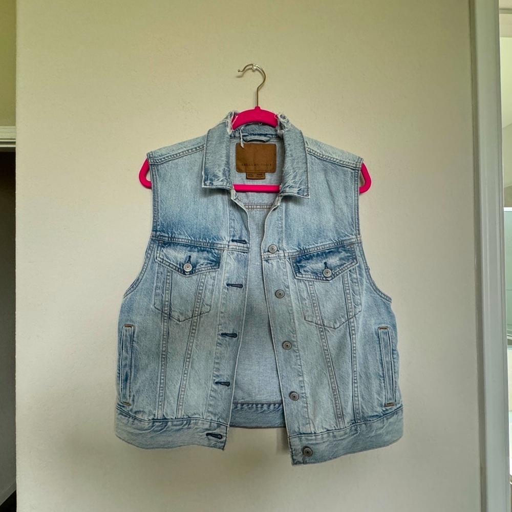 American eagle light wash denim vest.  Size is medium​​